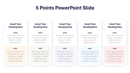 5 Points Slide