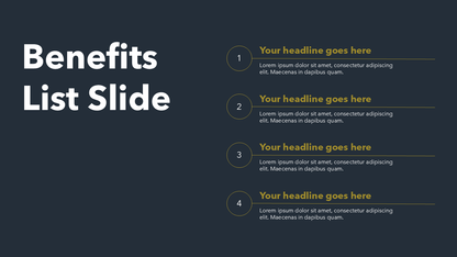 List of Benefits PPT Slide