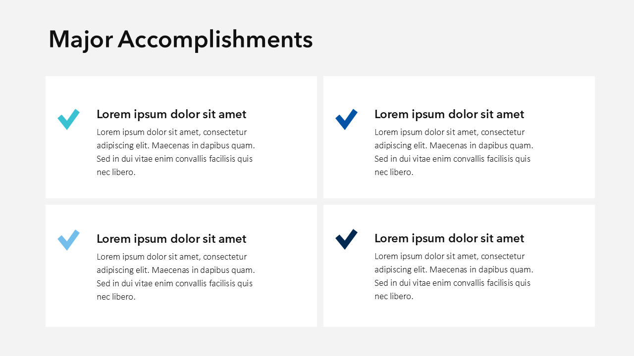 Major Accomplishments Slide Template