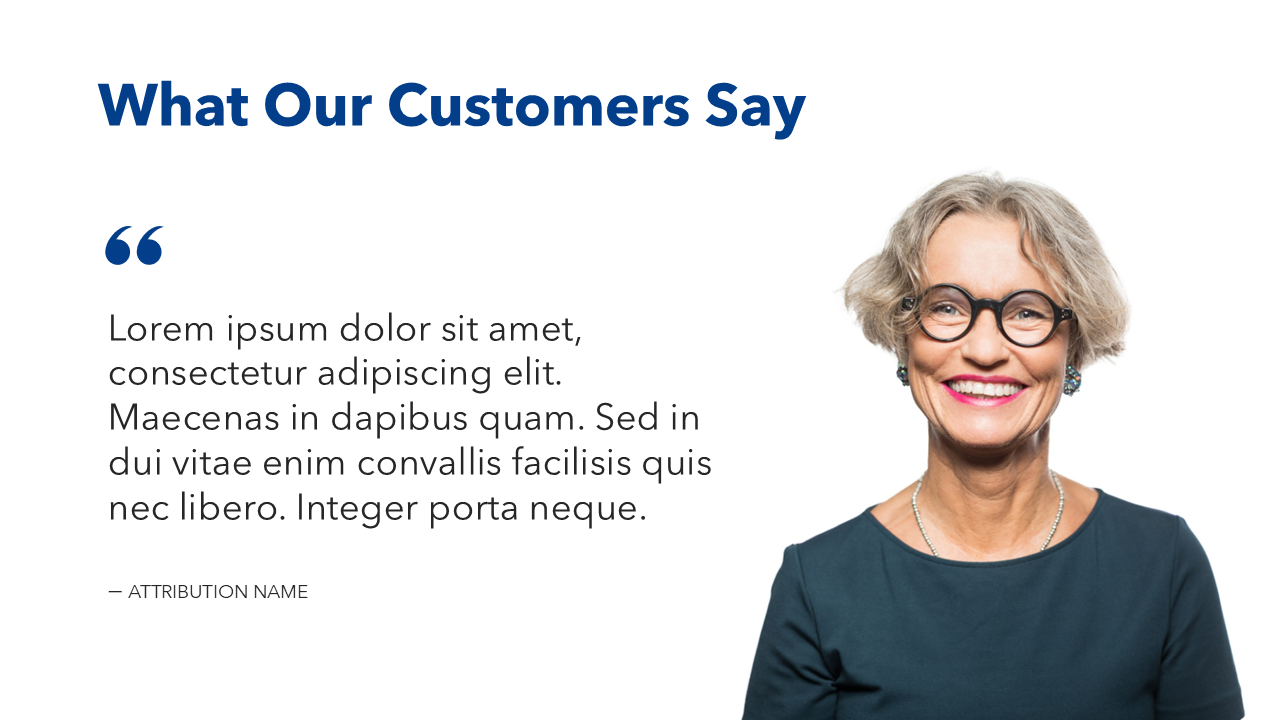 Customer Quote Slide