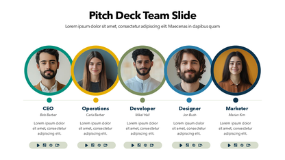 Pitch Deck Team Slide