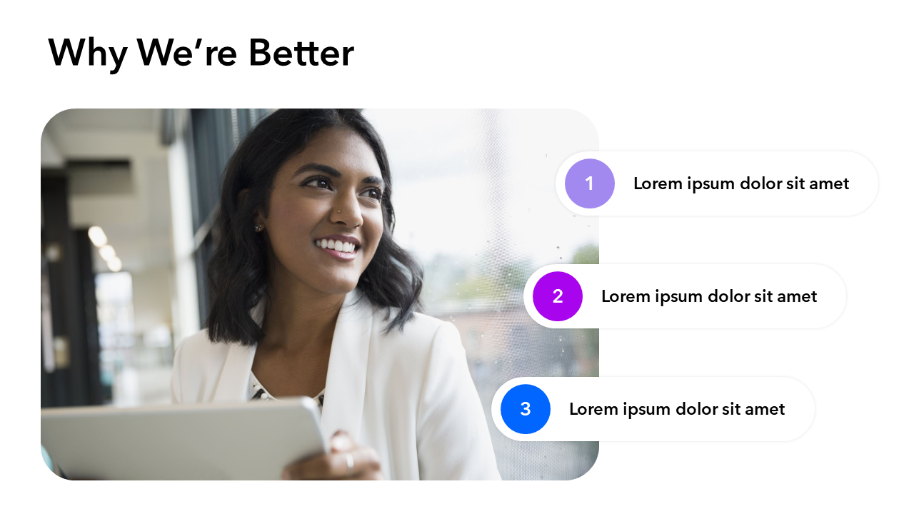 Why We're Better Slide Template