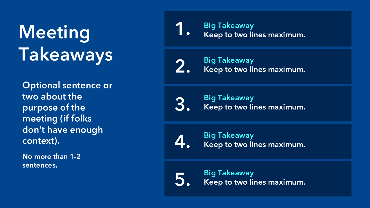 Meeting Takeaways Slide PPT