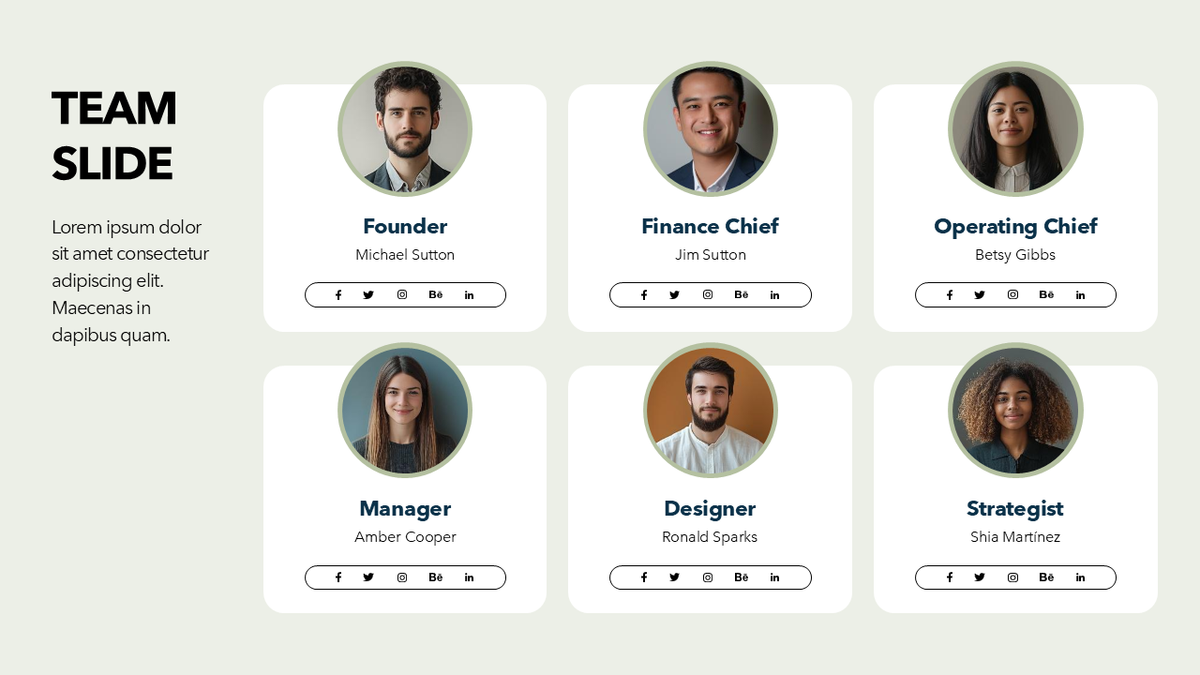 limited functionality powerpoint presentation and... Team Slide | PowerPoint Template