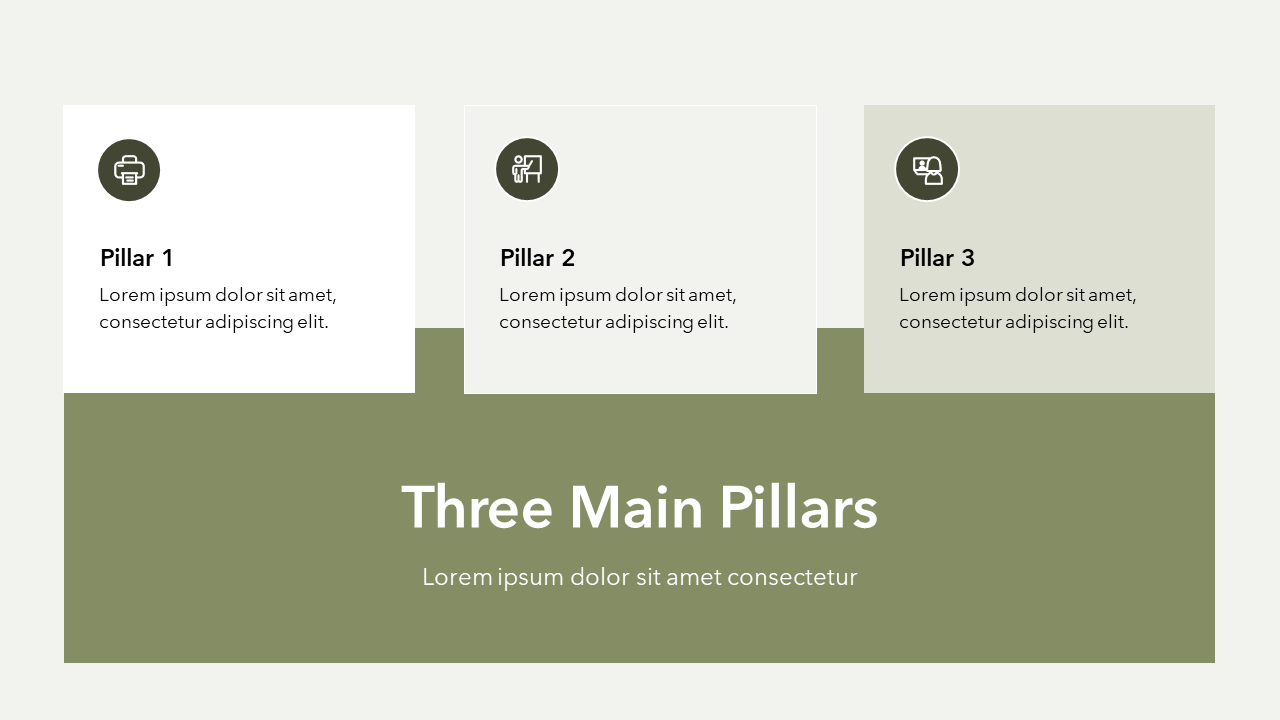 Three Pillars Slide Template