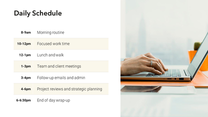 Presentation Form Daily Routine Daily Schedule Slide Template | PowerPoint or Google Slides