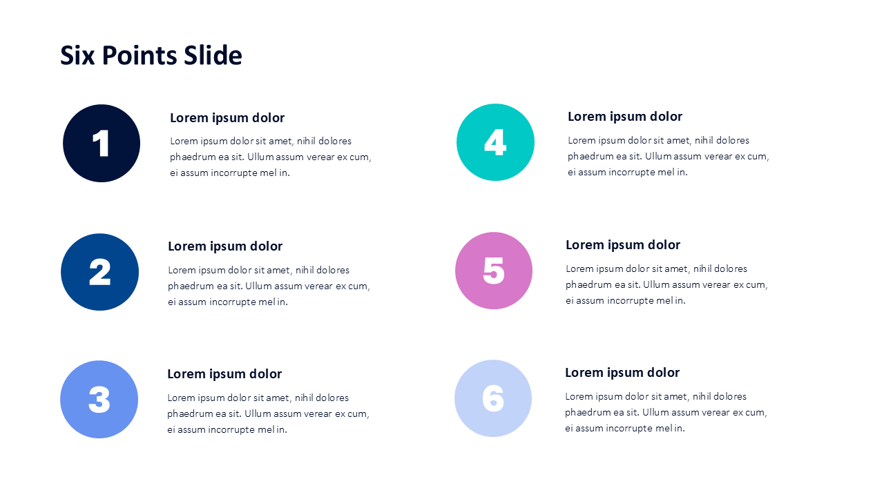 Six Points PPT Template