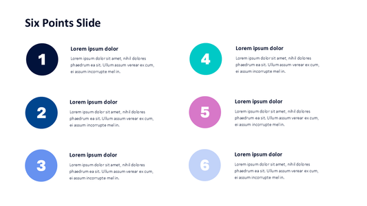 Six Points PPT Template