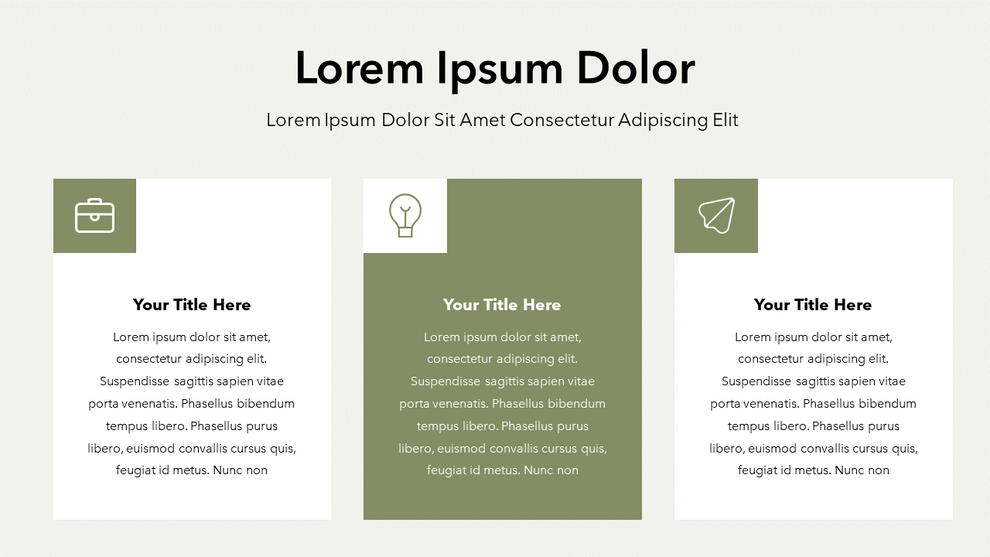 Slide Three Rows 3 Points Slide Template | PPT | Google Slide