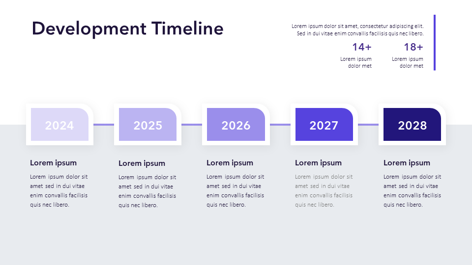 Development Timeline Slide Template