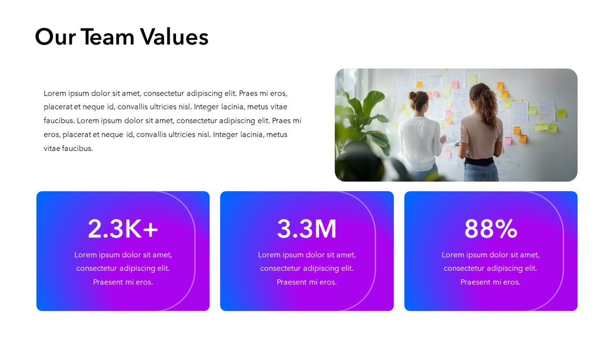 Display Team Values Team Values Slide | PPT | Google Slides
