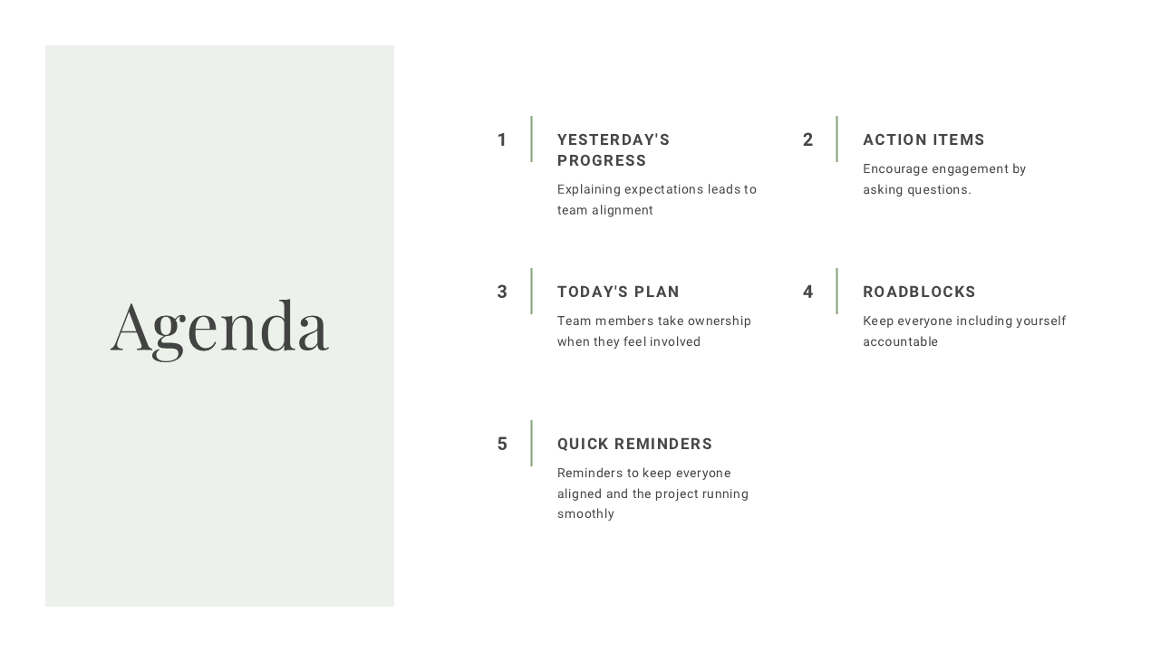 Daily Stand-Up Meeting Template