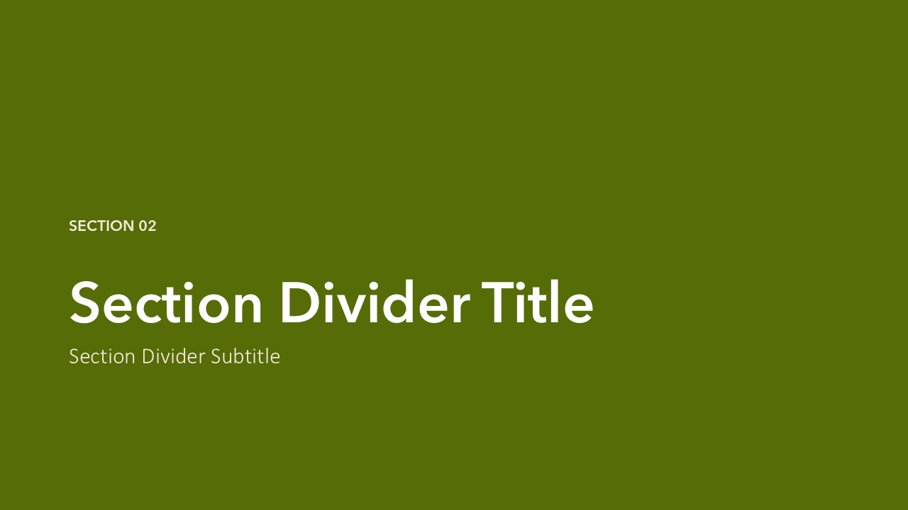 Divider Slide for PowerPoint in Green