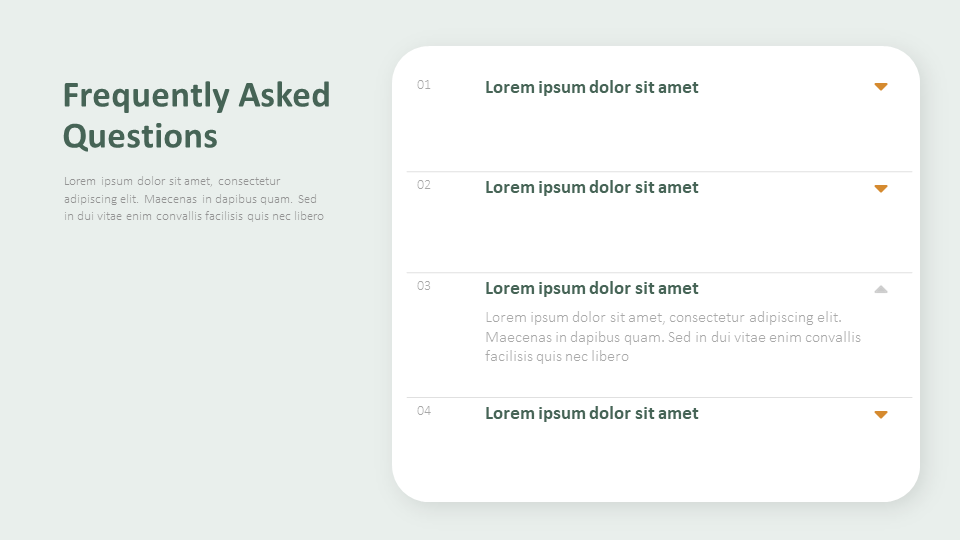 FAQ Slide Template