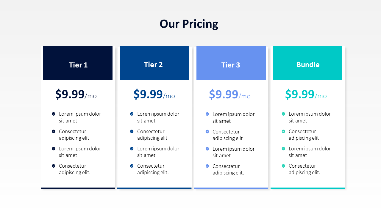 Our Pricing Slide Template