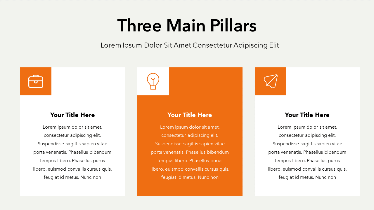 Three Pillars Slide Template