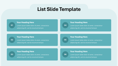 List PPT Template - PowerPoint Slide