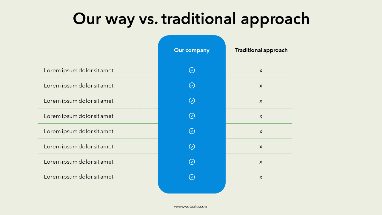 Comparison Slide Template