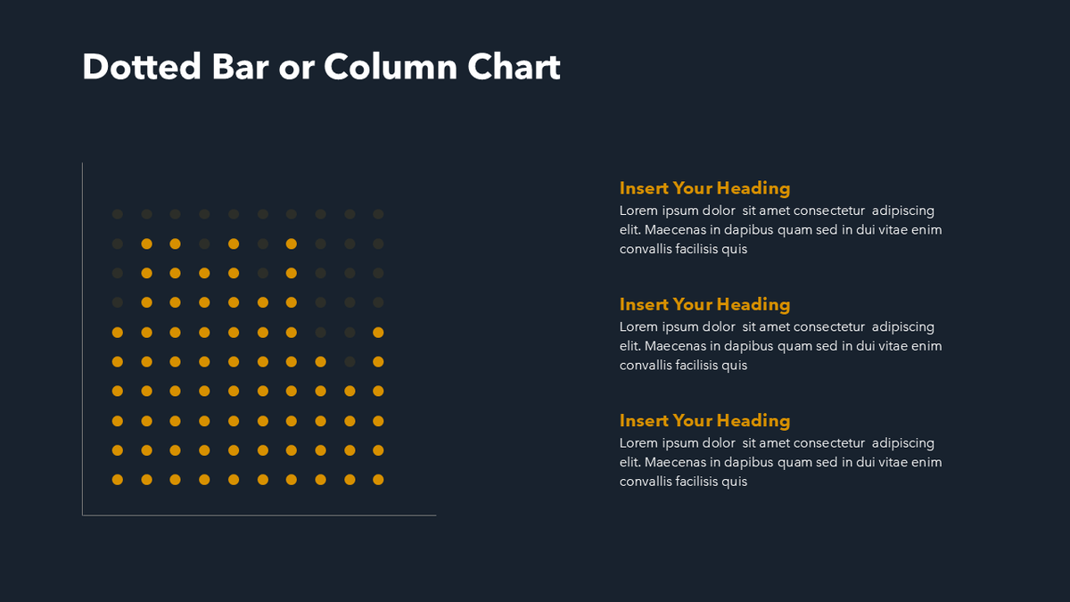 Dotted Bar Chart - PPT Slide Template