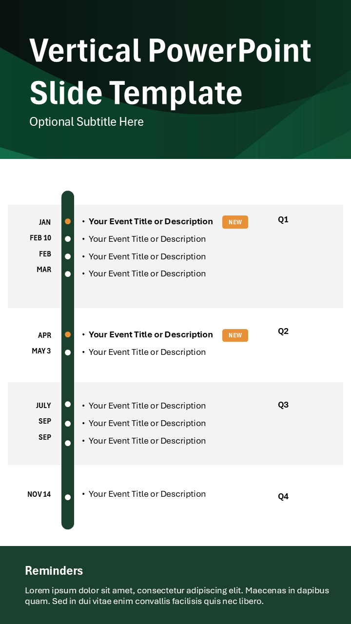 Vertical PowerPoint Slide Template