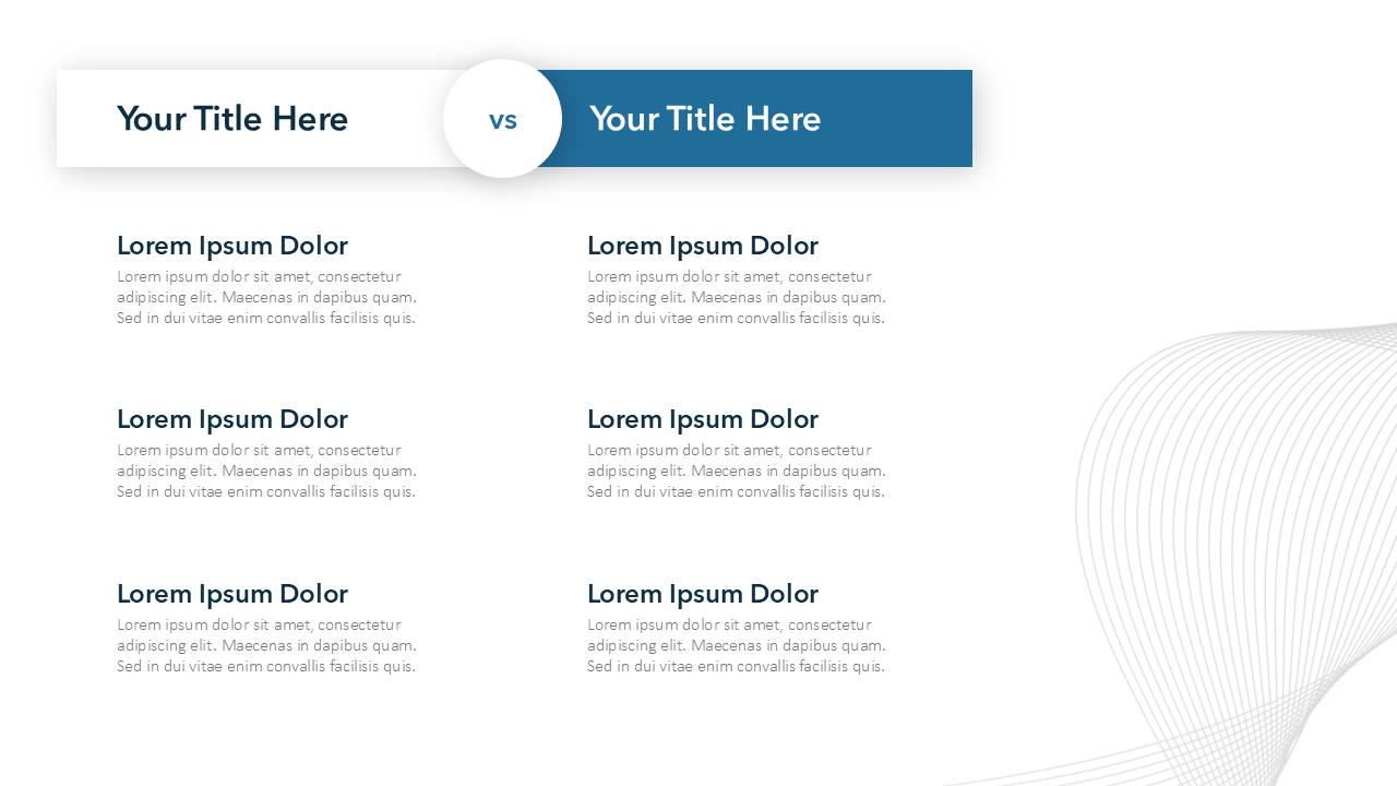 Vs Slide Examples Versus Slide Template | PowerPoint | Google Slides