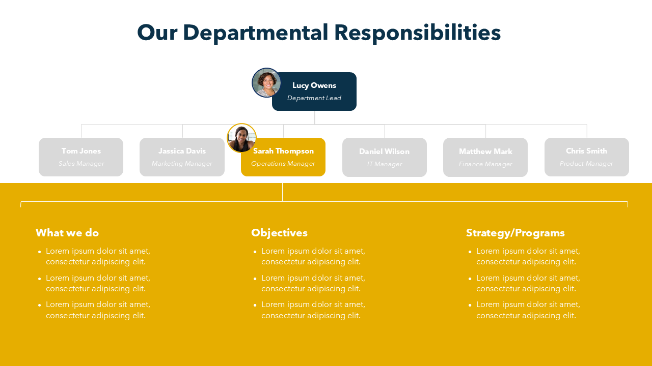 Org Chart With Responsibilities