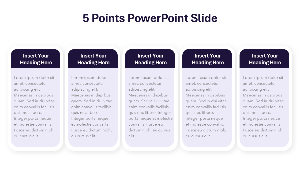 5 Points Slide