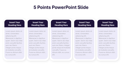 5 Points Slide