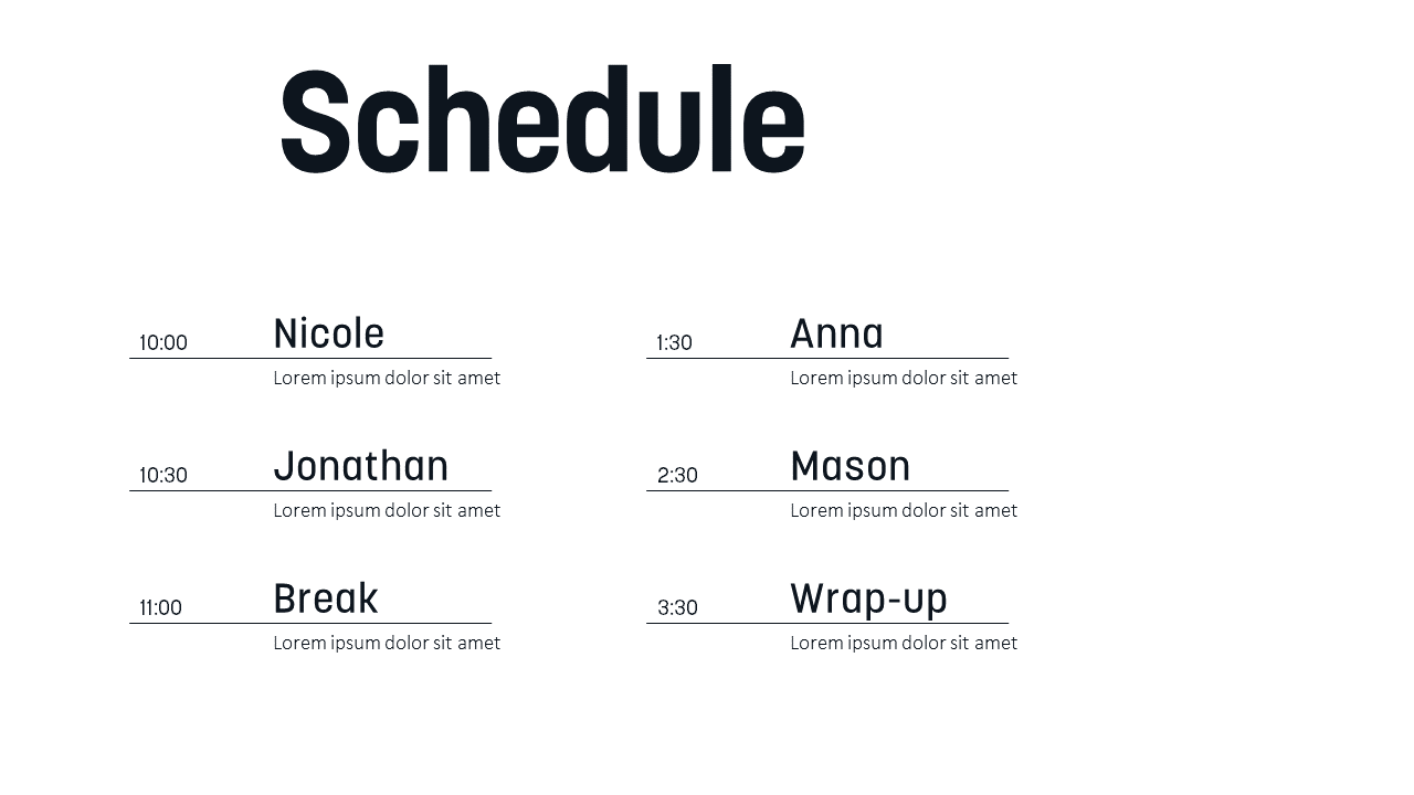 Agenda Slides Pack | Bold