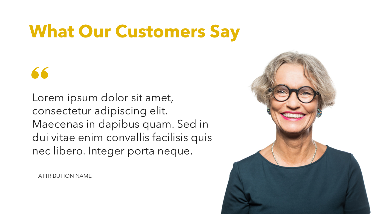 Customer Quote Slide