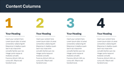 PowerPoint Template with Four Columns