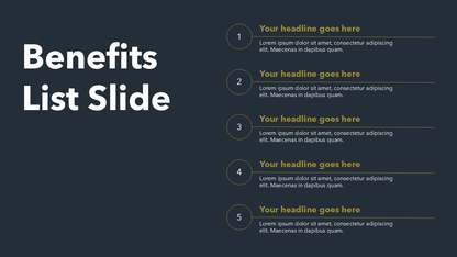 List of Benefits PPT Slide