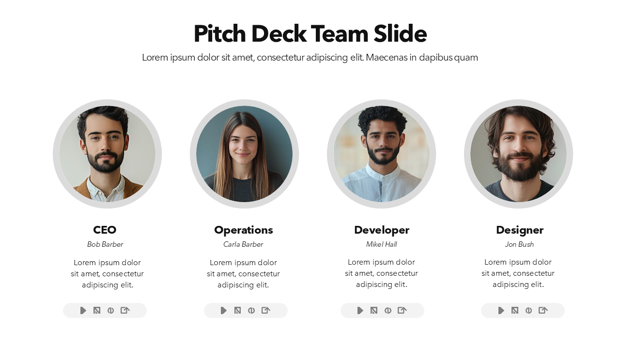 Pitch Deck Team Slide