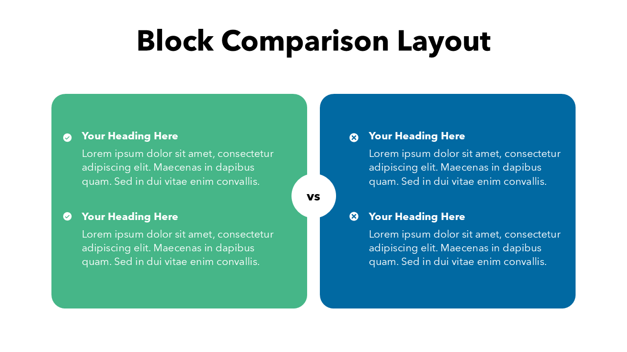 Direct Comparison Slide Example Comparison Slide | PowerPoint Template