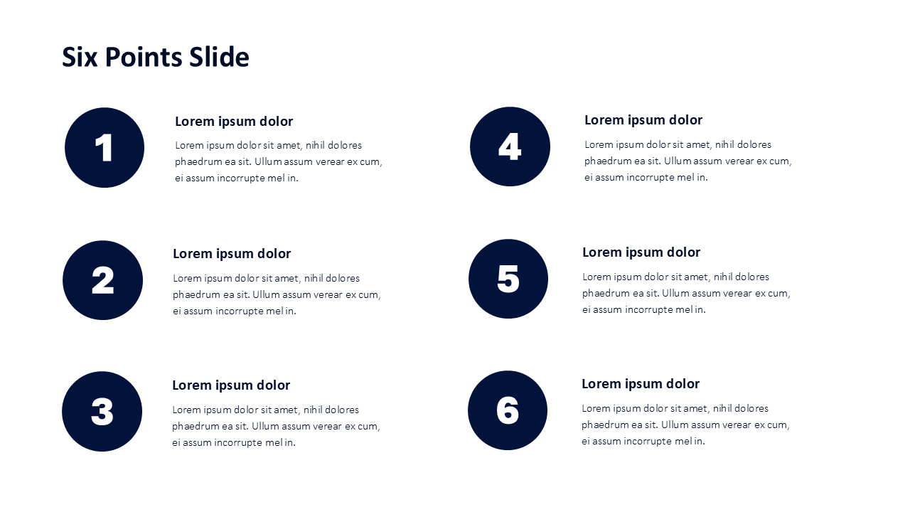 Six Points PPT Template