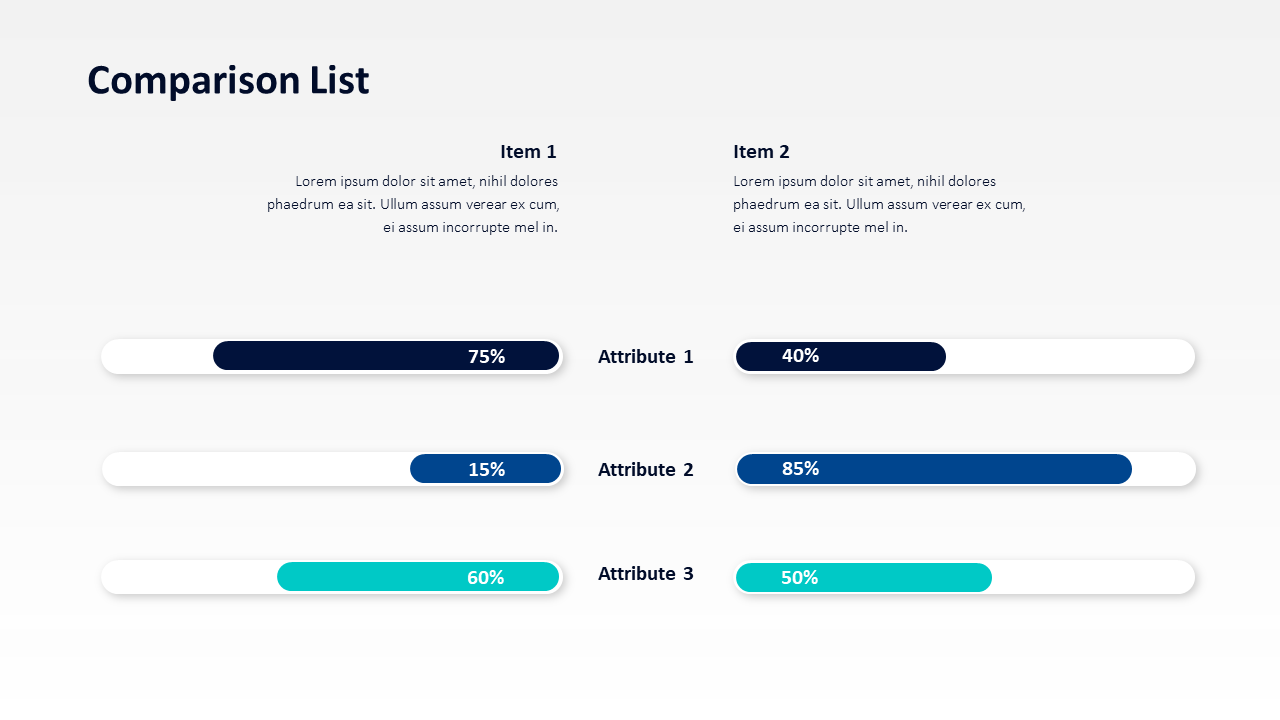 Comparison List PPT Template