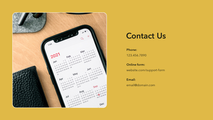 Contact Us Slide Template