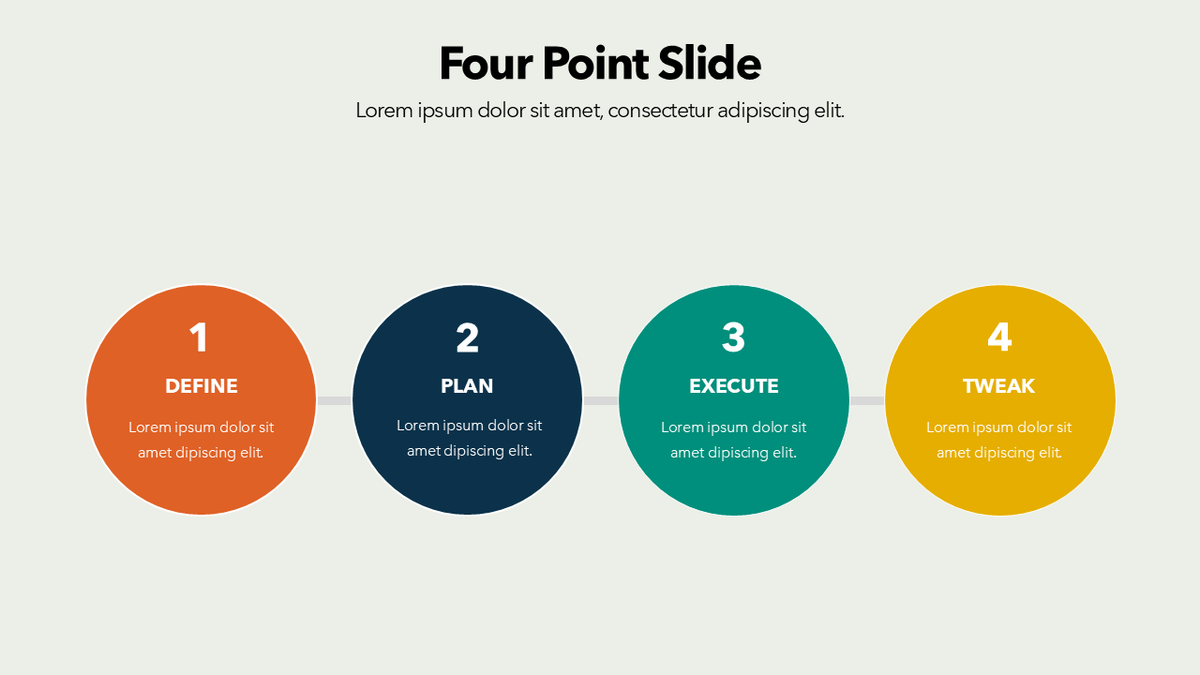 4 Tile Powerpoint Slide Example 4 Step Slide | Linia Presentations