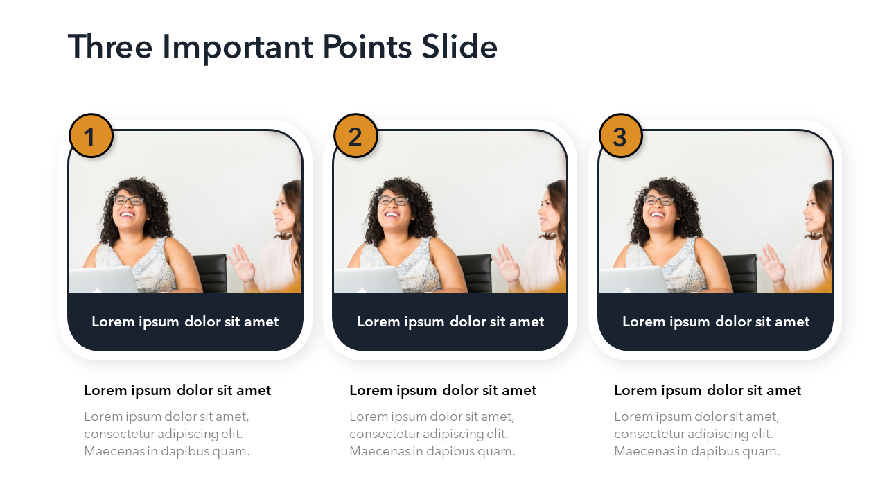 Three Columns Slide Template