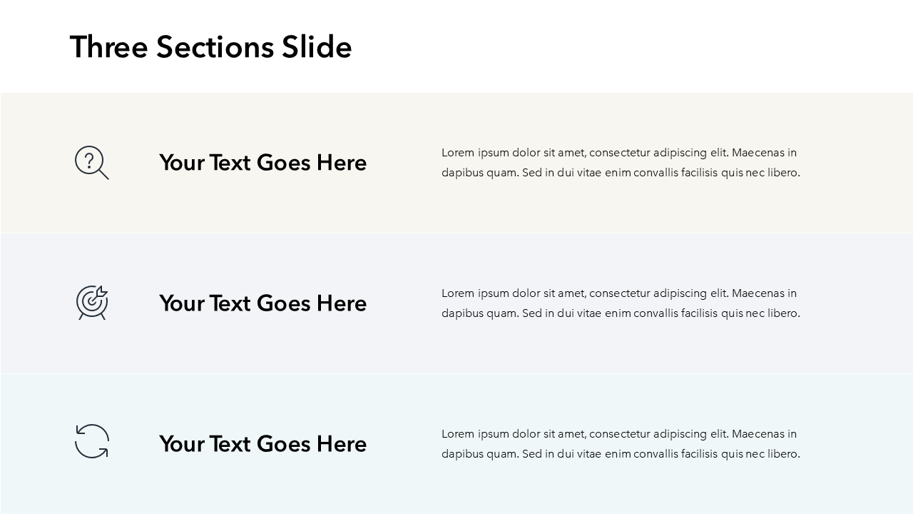 Slide With Three Sections