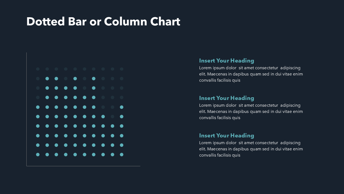 Dotted Bar Chart - PPT Slide Template