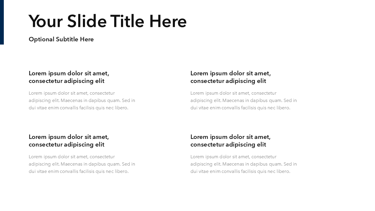 Simple Black & White PowerPoint Template