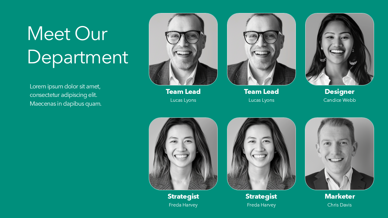 Department Team Slide