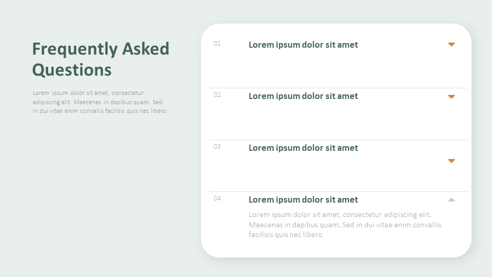 FAQ Slide Template