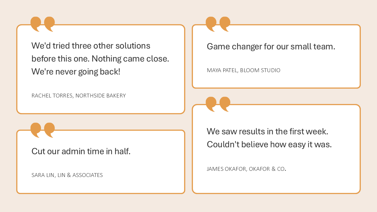Simple Customer Quotes Slide - PPT