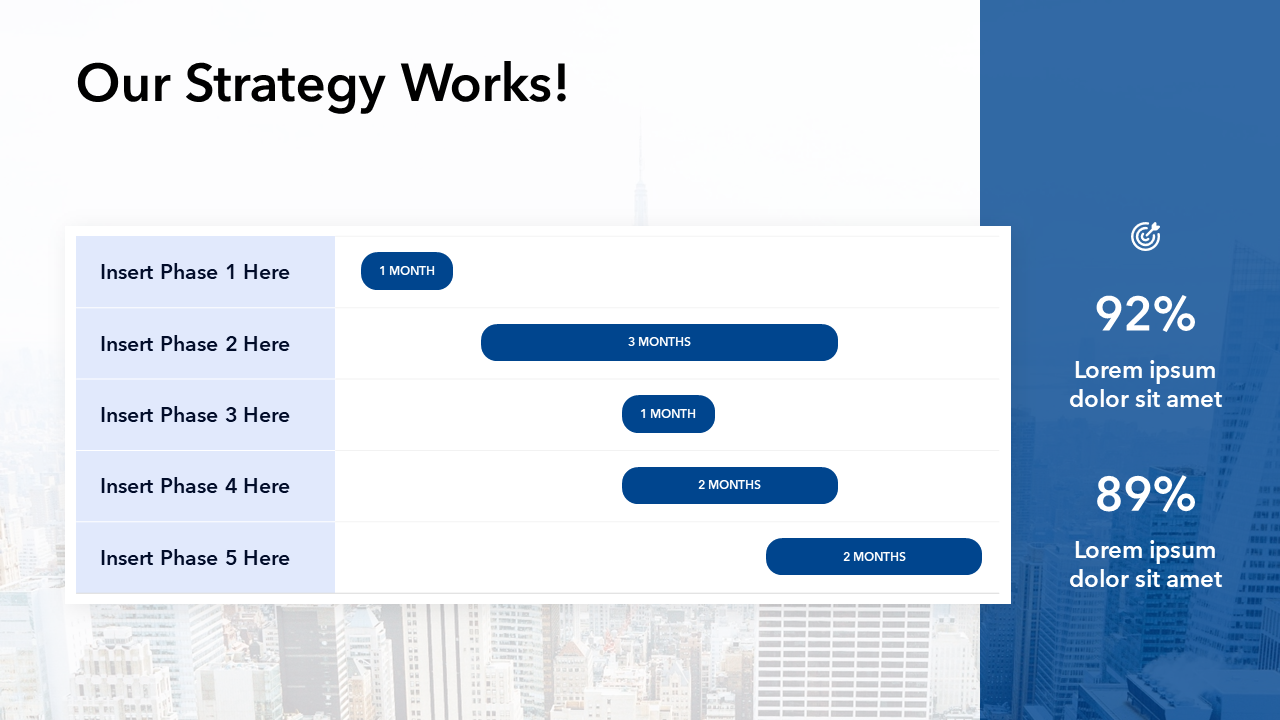 Our Strategy Slide Template PPT