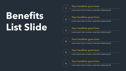 List of Benefits PPT Slide