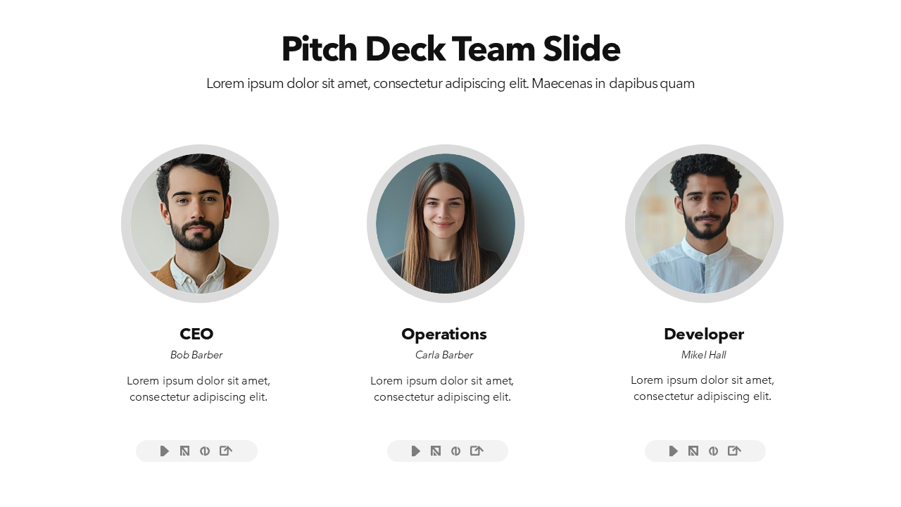 Pitch Deck Team Slide