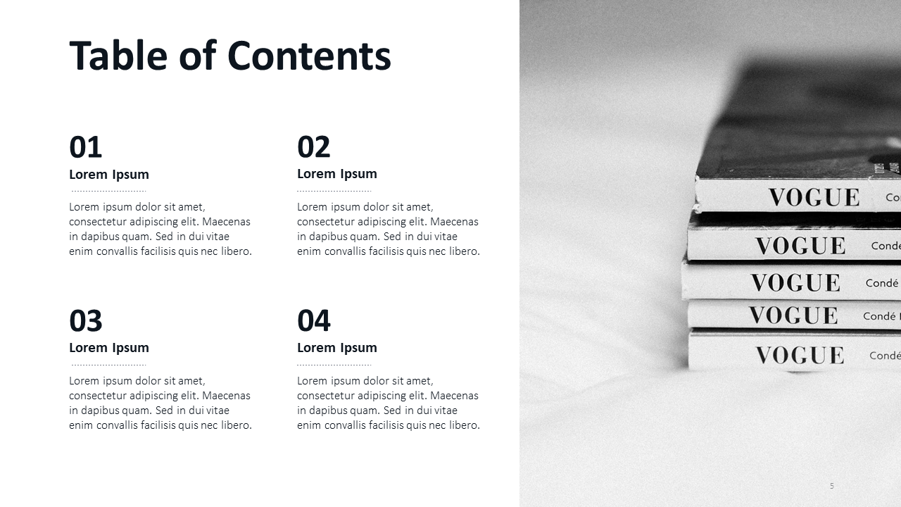 Agenda Slides Pack | Elegant