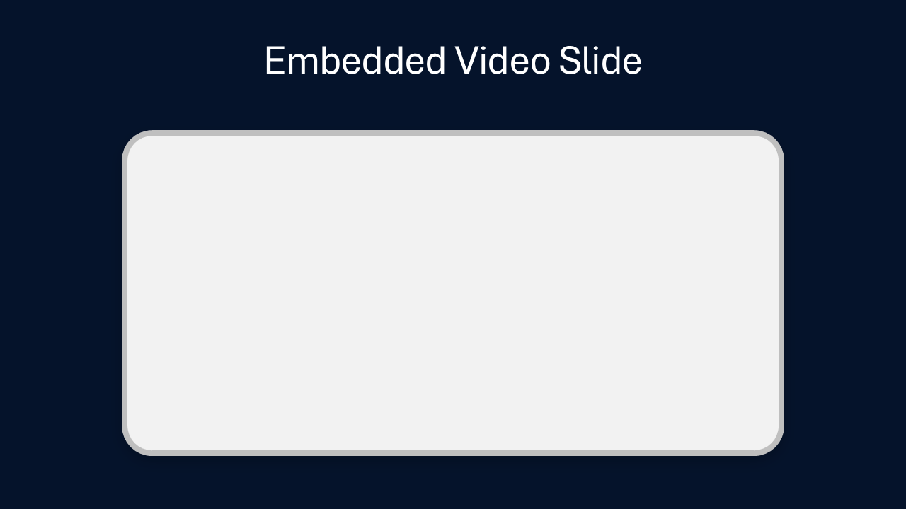 Embedded Video in Slide